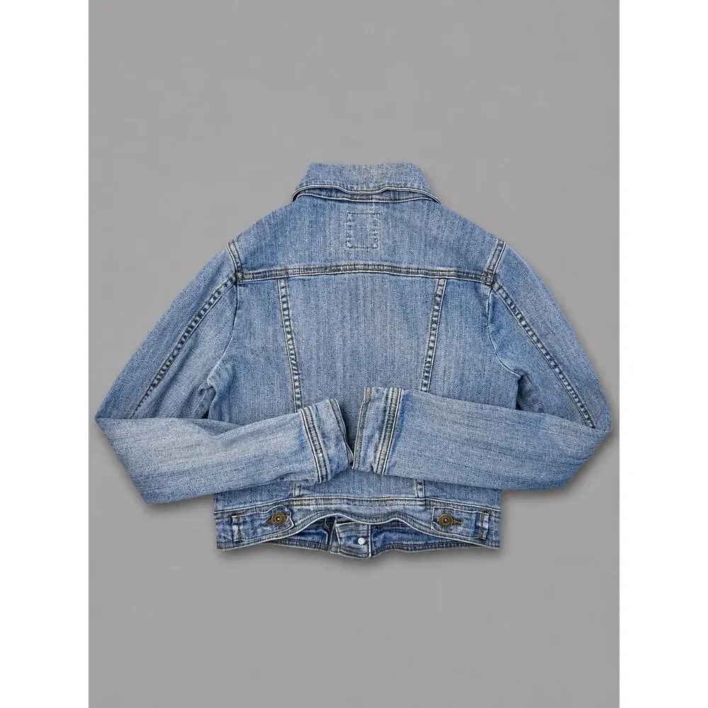 Heritage 1981 Girl’s Blue Jean Button-Front Jacket w/ Pockets Long Sleeve S/P